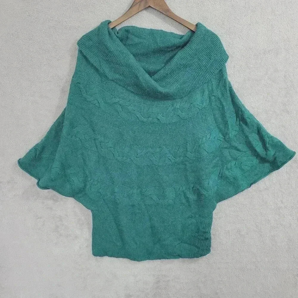 Anne Klein Women's XL Knit Cowl Neck Betwing Sweater 26CT
